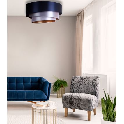 Duolla - Stropní svítidloTRIO 3xE27/15W/230V diameter 60 cm blå/sølvfarvet/kobberfarvet