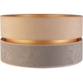 Duolla - Universal lampeskærm DUO E27 Ø 40 cm beige/grå/guld