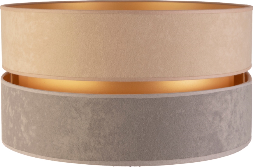Duolla - Universel lampeskærm DUO E27 diameter 40 cm beige/grå/guldfarvet