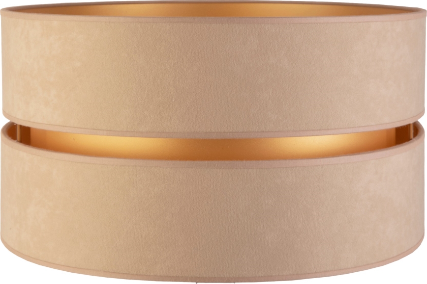 Duolla - Universel lampeskærm DUO E27 diameter 40 cm beige/guldfarvet