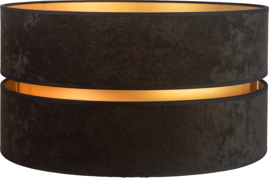 Duolla - Universel lampeskærm DUO E27 diameter 40 cm sort/guldfarvet