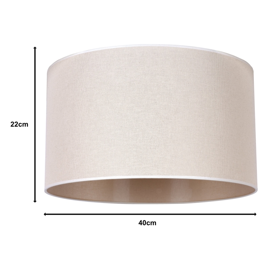 Duolla - Universel lampeskærm ROLLER E27 diameter 40 cm beige