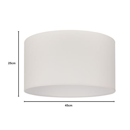 Duolla - Universel lampeskærm ROLLER E27 diameter 45 cm cremefarvet