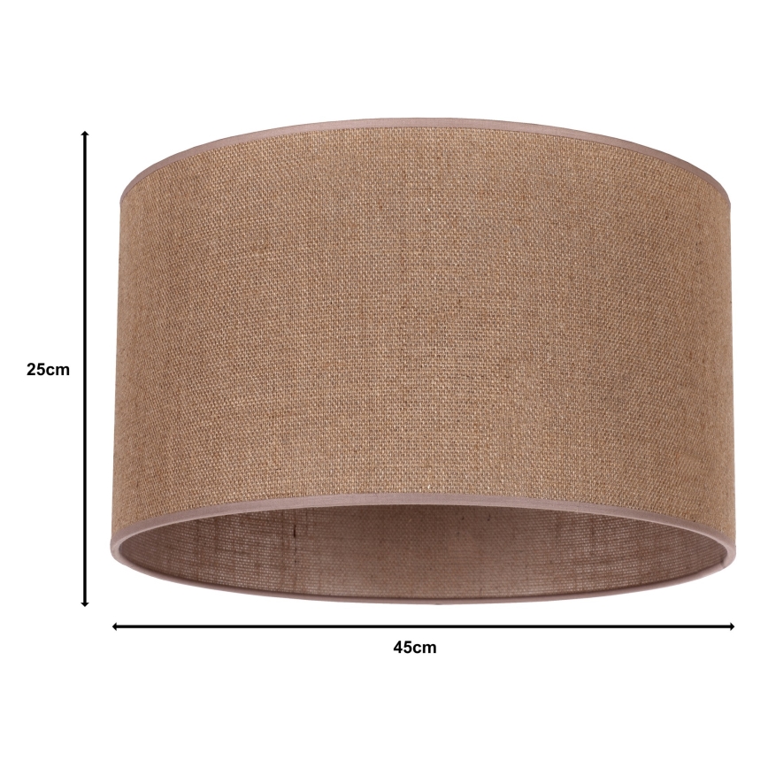 Duolla - Universel lampeskærm ROLLER E27 diameter 50 cm brun