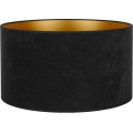 Duolla - Universel lampeskærm VELVET E27 diameter 35 cm sort/guldfarvet