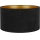 Duolla - Universel lampeskærm VELVET E27 diameter 35 cm sort/guldfarvet