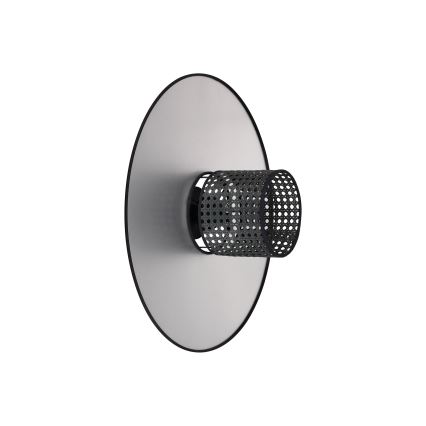 Duolla - Væglampe TOKYO RATTAN 1xE27/15W/230V diameter 50 cm sølvfarvet/sort
