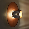 Duolla - Væglampe TOKYO SHINY 1xE27/15W/230V diameter 50 cm kobber/sort