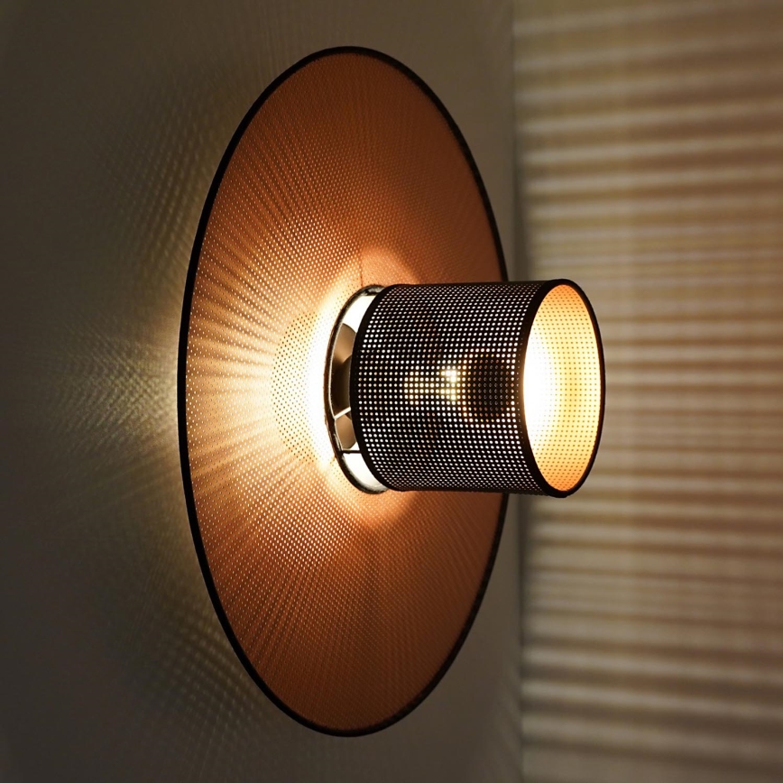 Duolla - Væglampe TOKYO SHINY 1xE27/15W/230V diameter 50 cm kobber/sort