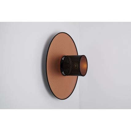 Duolla - Væglampe TOKYO SHINY 1xE27/15W/230V diameter 50 cm kobber/sort