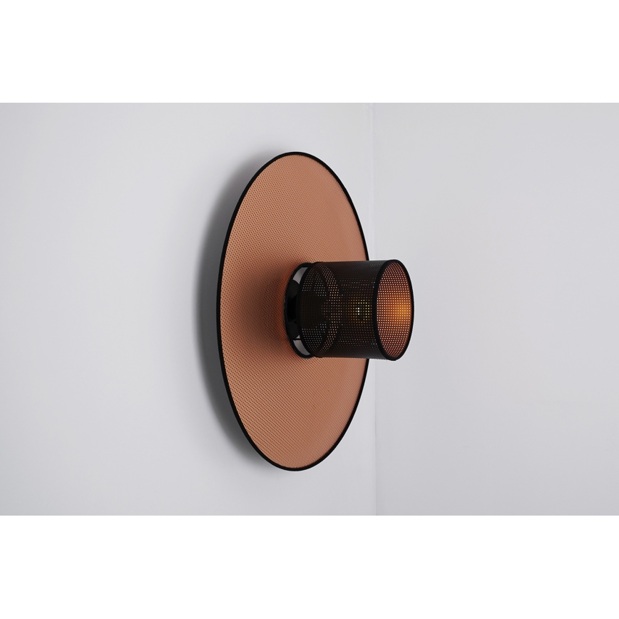 Duolla - Væglampe TOKYO SHINY 1xE27/15W/230V diameter 50 cm kobber/sort
