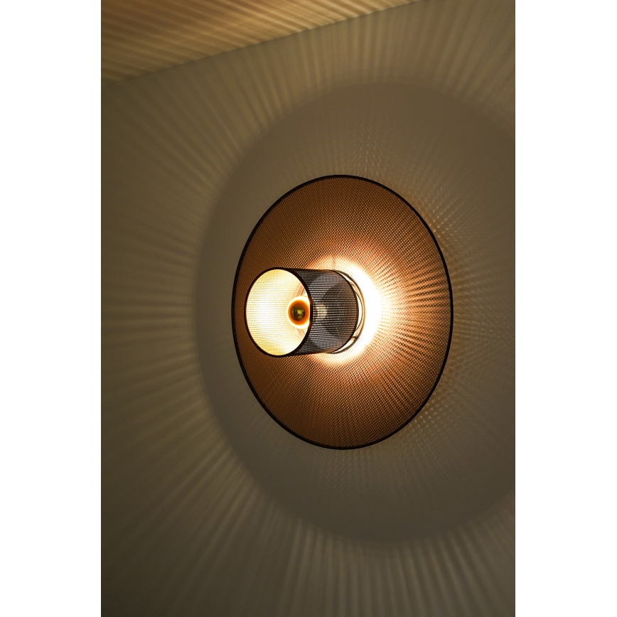 Duolla - Væglampe TOKYO SHINY 1xE27/15W/230V diameter 50 cm kobber/sort
