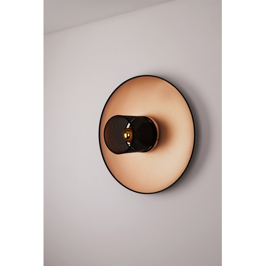 Duolla - Væglampe TOKYO SHINY 1xE27/15W/230V diameter 50 cm kobber/sort