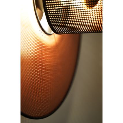 Duolla - Væglampe TOKYO SHINY 1xE27/15W/230V diameter 50 cm kobber/sort