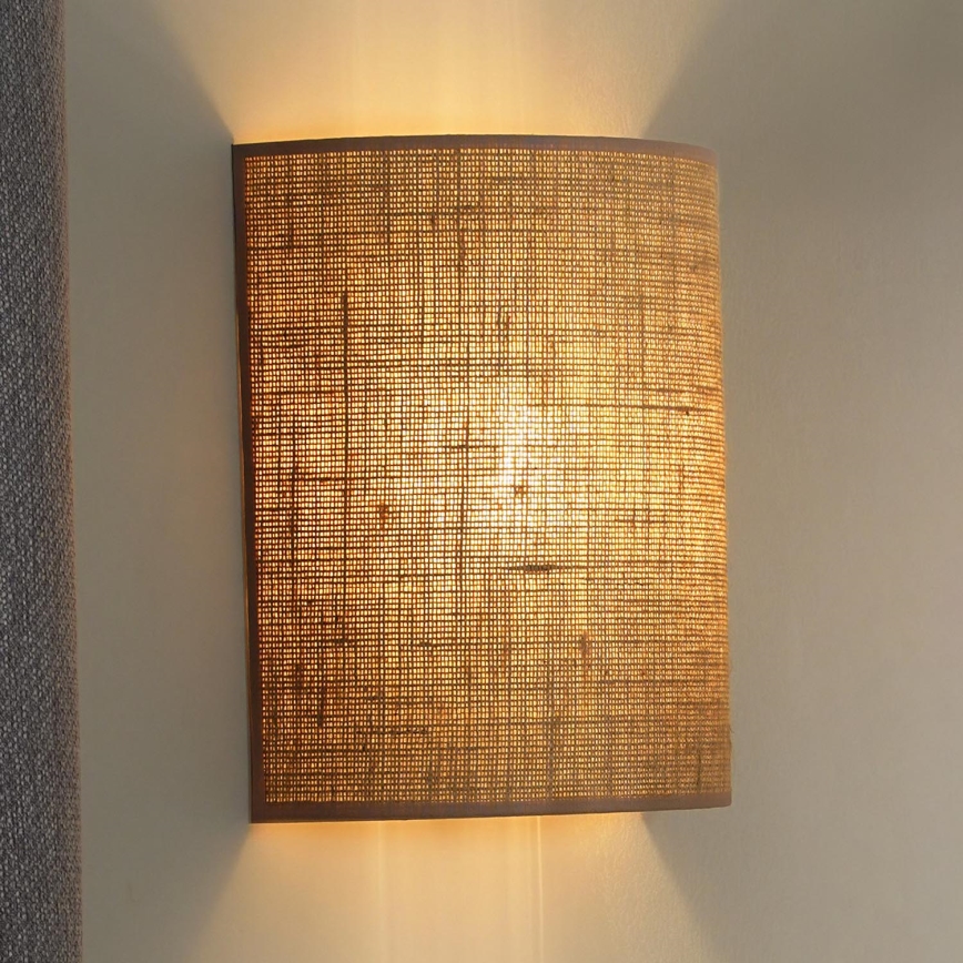 Duolla - Væglampe YUTE 1xE27/15W/230V diameter 20 cm brun