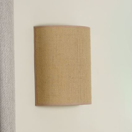 Duolla - Væglampe YUTE 1xE27/15W/230V diameter 20 cm brun