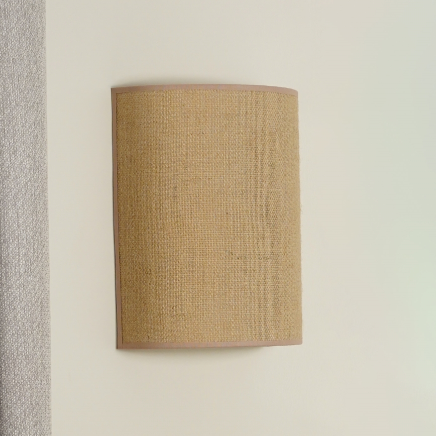 Duolla - Væglampe YUTE 1xE27/15W/230V diameter 20 cm brun