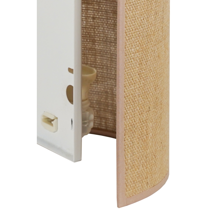 Duolla - Væglampe YUTE 1xE27/15W/230V diameter 20 cm brun