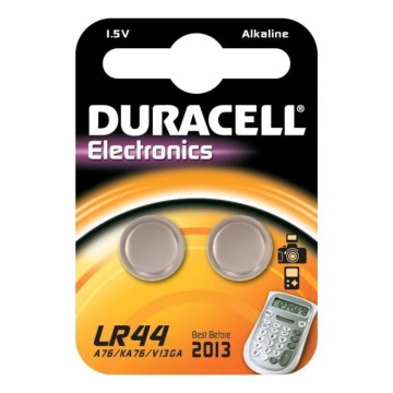 Duracell - 2 stk. Alkalisk batteri LR44/A76 1,5V 150 mAh