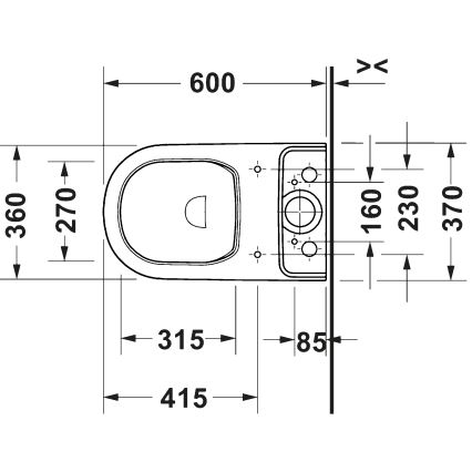Duravit 20600900002 - WC-kombi D-CODE, keramik/højglans hvid
