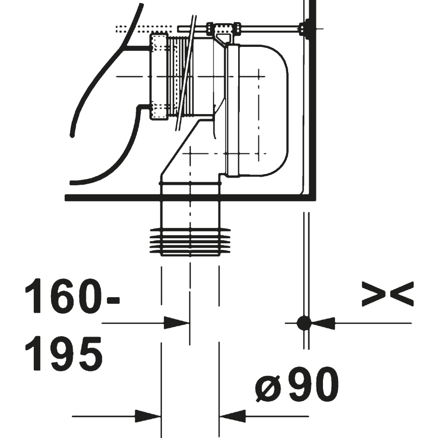 Duravit 20600900002 - WC-kombi D-CODE, keramik/højglans hvid