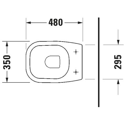 Duravit 21080900002 - Gulvstående toilet D-CODE keramik/blank hvid