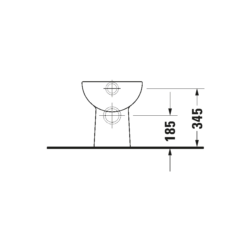 Duravit 21080900002 - Gulvstående toilet D-CODE keramik/blank hvid