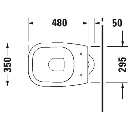 Duravit 21100100002 - Gulvstående toilet D-CODE keramik/højglans hvid