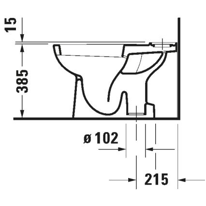 Duravit 21110100002 - D-CODE kombi-WC i keramik, højglans hvid
