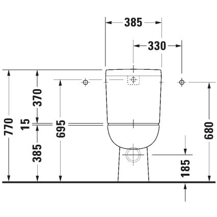 Duravit 21110900002 - D-CODE WC-kombination i keramik, blank hvid