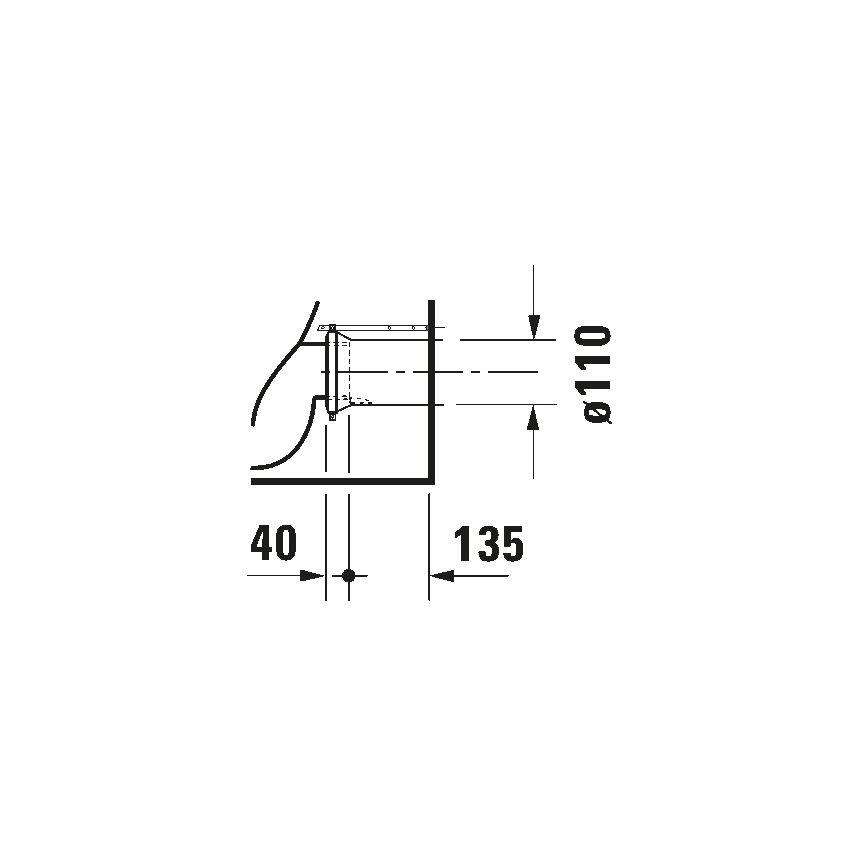 Duravit 21150900002 - Gulvstående toilet D-CODE keramik/højglans hvid