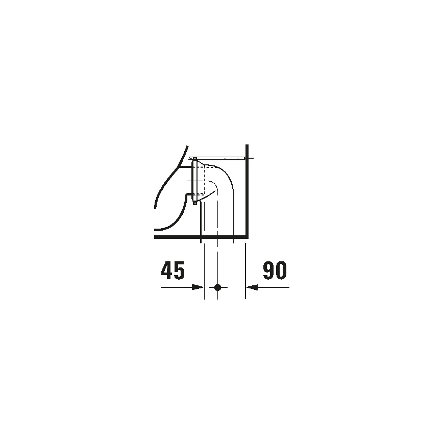 Duravit 21150900002 - Gulvstående toilet D-CODE keramik/højglans hvid