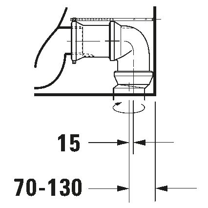 Duravit 21180900002 - WC-kombi D-CODE keramik/blank hvid