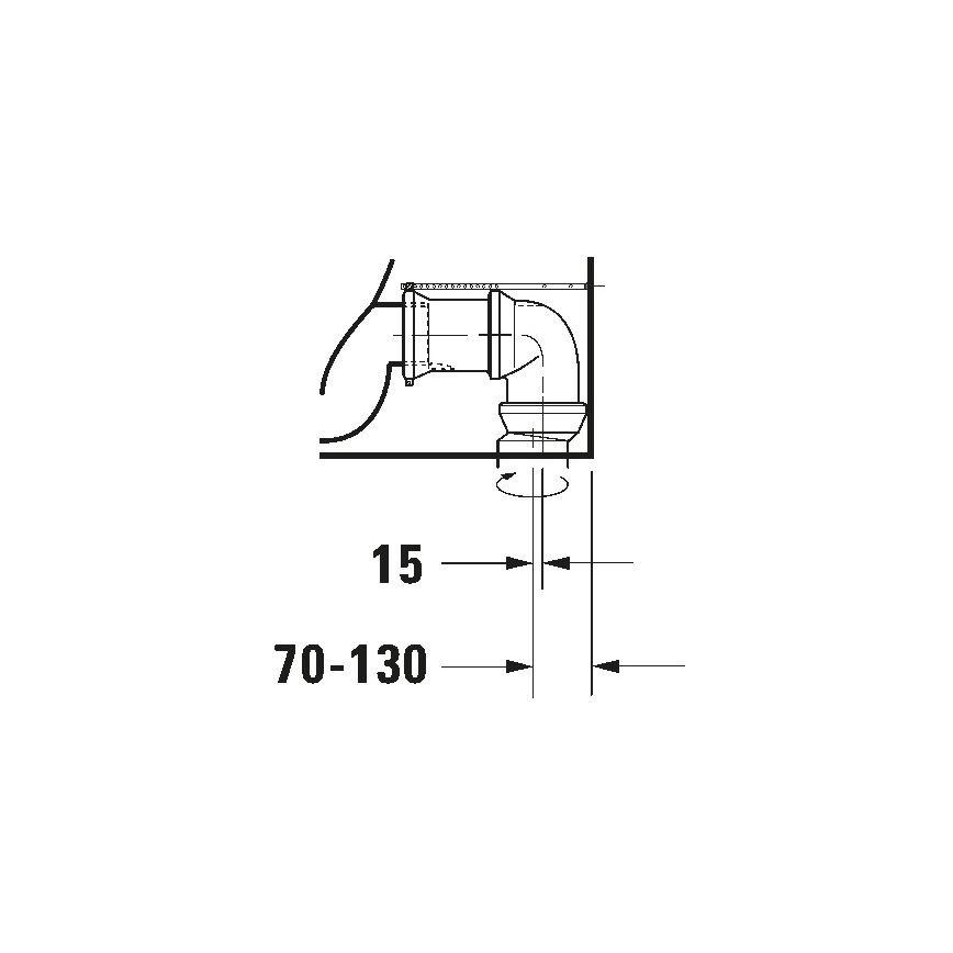 Duravit 21180900002 - WC-kombi D-CODE keramik/blank hvid