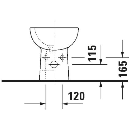 Duravit 22371000002 - Gulvstående bidet D-CODE 35,5x52,5 cm keramik/blank hvid