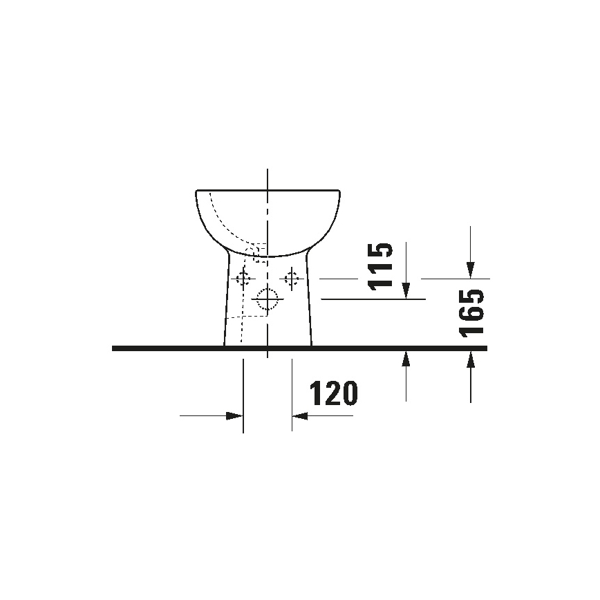 Duravit 22371000002 - Gulvstående bidet D-CODE 35,5x52,5 cm keramik/blank hvid
