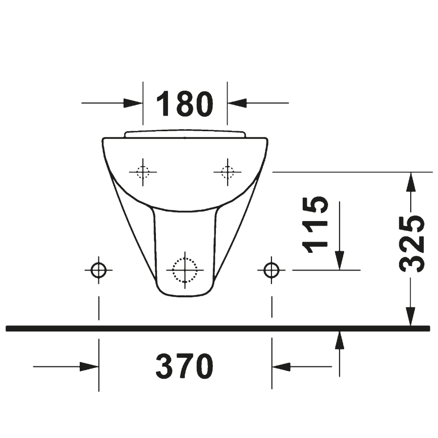 Duravit 22371500002 - Vægmonteret bidet D-CODE keramik/højglans hvid