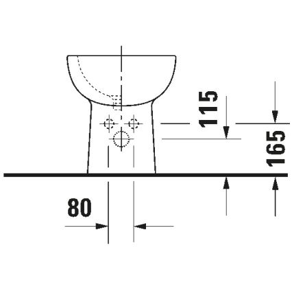 Duravit 22411000002 - Gulvstående bidet D-CODE 35,5x52,5 cm keramik/blank hvid