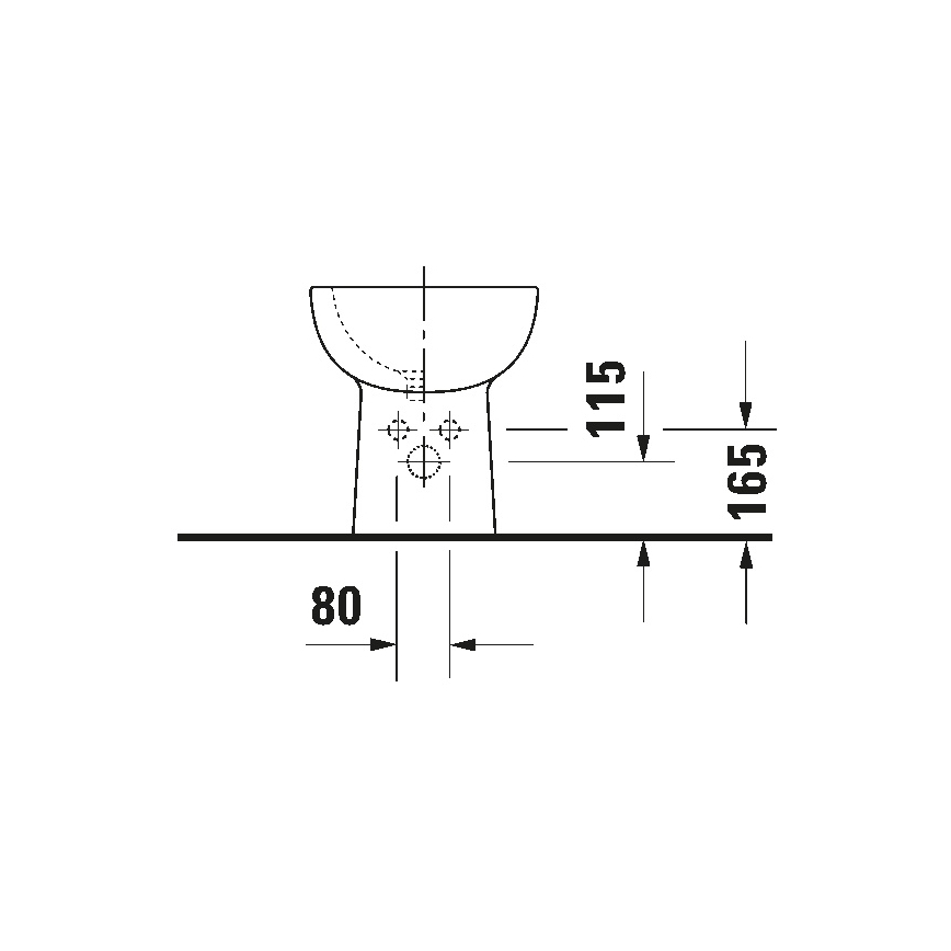 Duravit 22411000002 - Gulvstående bidet D-CODE 35,5x52,5 cm keramik/blank hvid