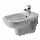 Duravit 22571500002 - Væghængt bidet D-CODE, keramik/højglans hvid