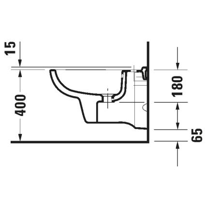 Duravit 22571500002 - Væghængt bidet D-CODE, keramik/højglans hvid