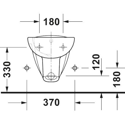Duravit 22571500002 - Væghængt bidet D-CODE, keramik/højglans hvid