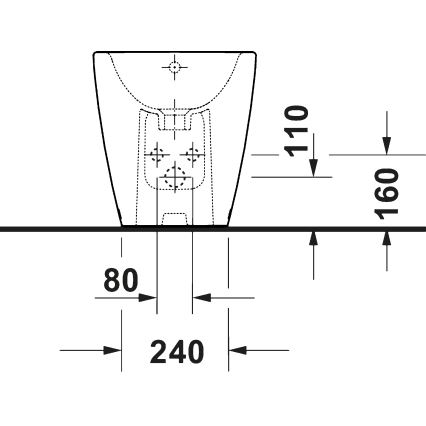 Duravit 2294100000 - Gulvstående bidet D-NEO, keramik, højglans hvid
