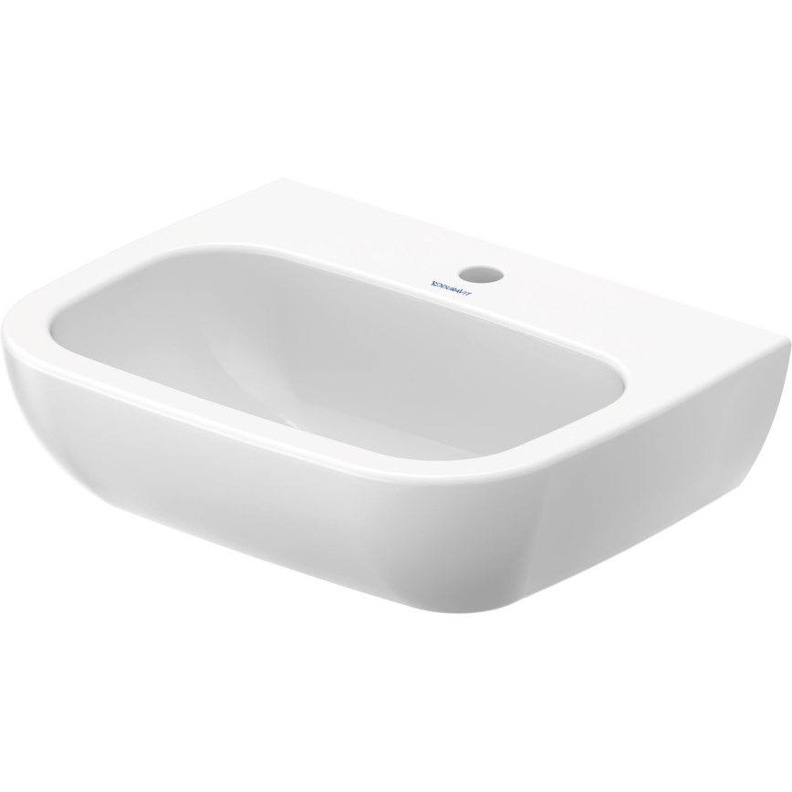 Duravit 23115500002 - Væghængt håndvask D-CODE 55 x 43 cm, keramik/højglans hvid