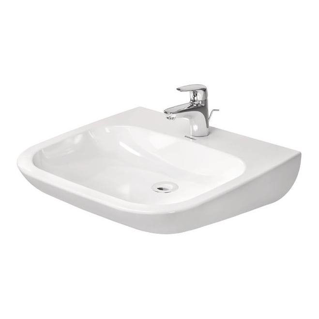 Duravit 23136000002 - Væghængt håndvask D-CODE 60 x 55 cm keramik/blank hvid