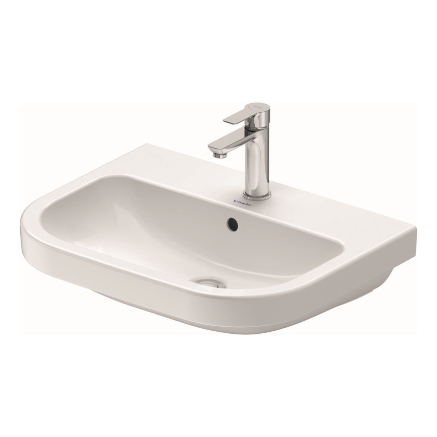 Duravit 23986000002 - Væghængt håndvask D-CODE 60 x 46 cm, keramik/blank hvid