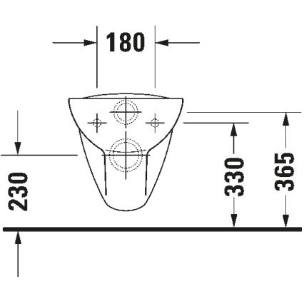 Duravit 25350900002 - Væghængt toilet D-CODE, keramik/blank hvid