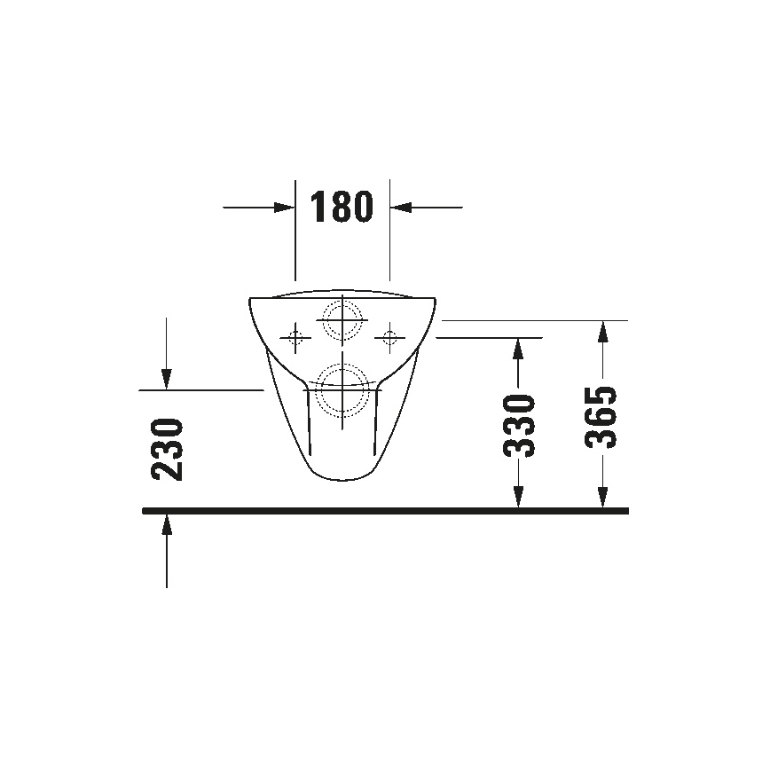 Duravit 25350900002 - Væghængt toilet D-CODE, keramik/blank hvid