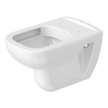 Duravit 25700920002 - Vægophængt Rimless-toilet D-CODE keramik/højglans hvid