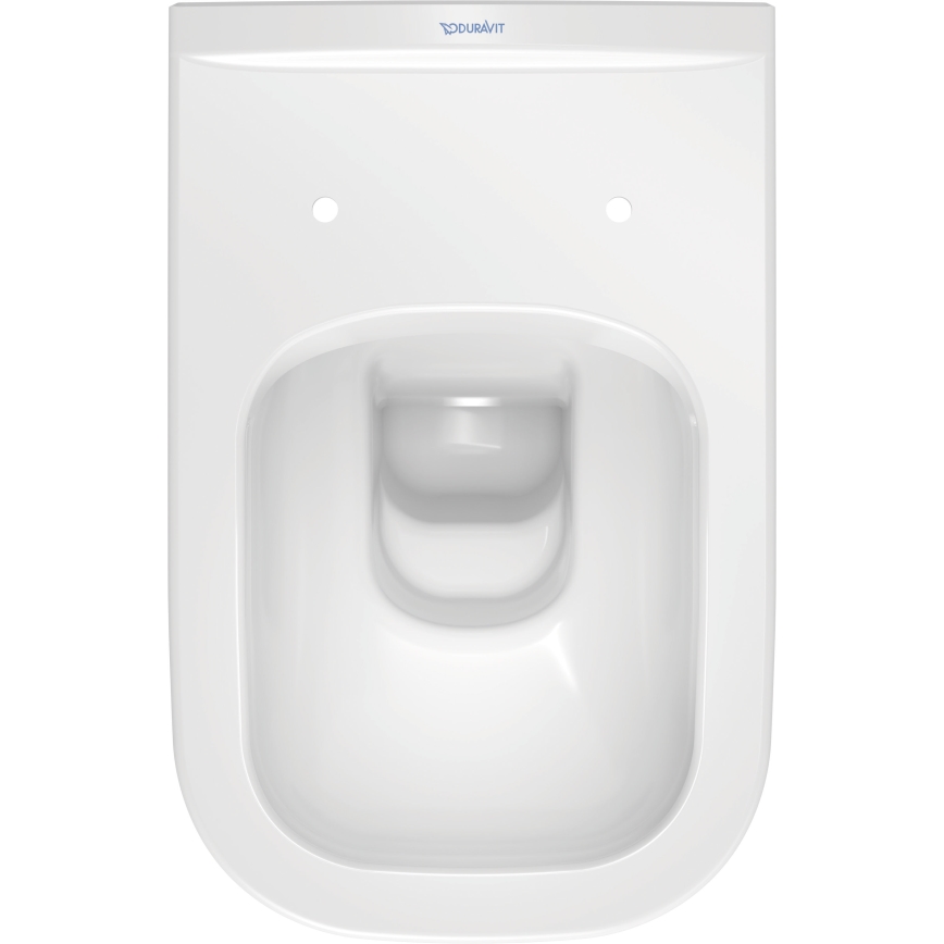 Duravit 25700920002 - Vægophængt Rimless-toilet D-CODE keramik/højglans hvid
